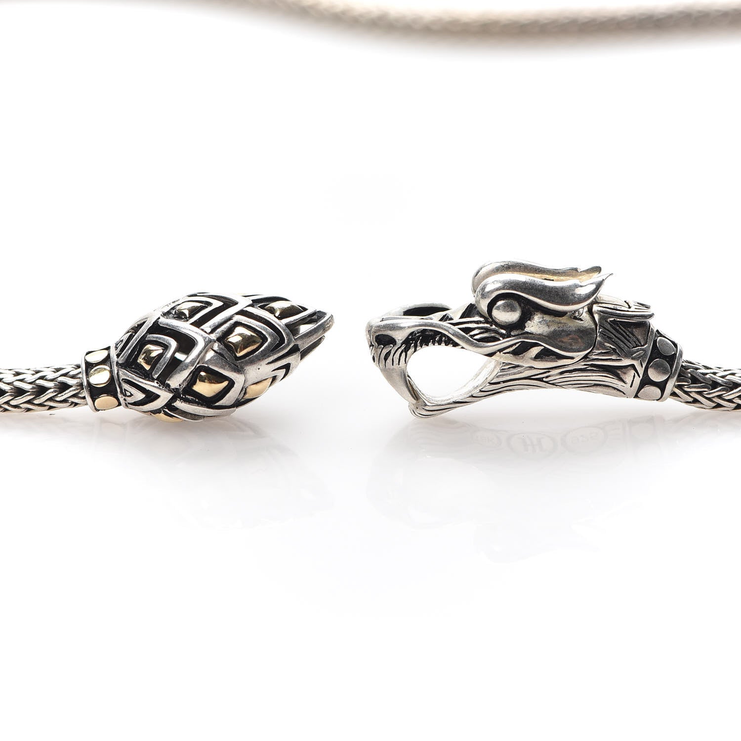 John Hardy Sterling Silver 18K Yellow Gold Legends Naga Dragon Lariat Necklace 6 of 6