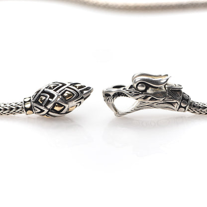 John Hardy Sterling Silver 18K Yellow Gold Legends Naga Dragon Lariat Necklace 6 of 6