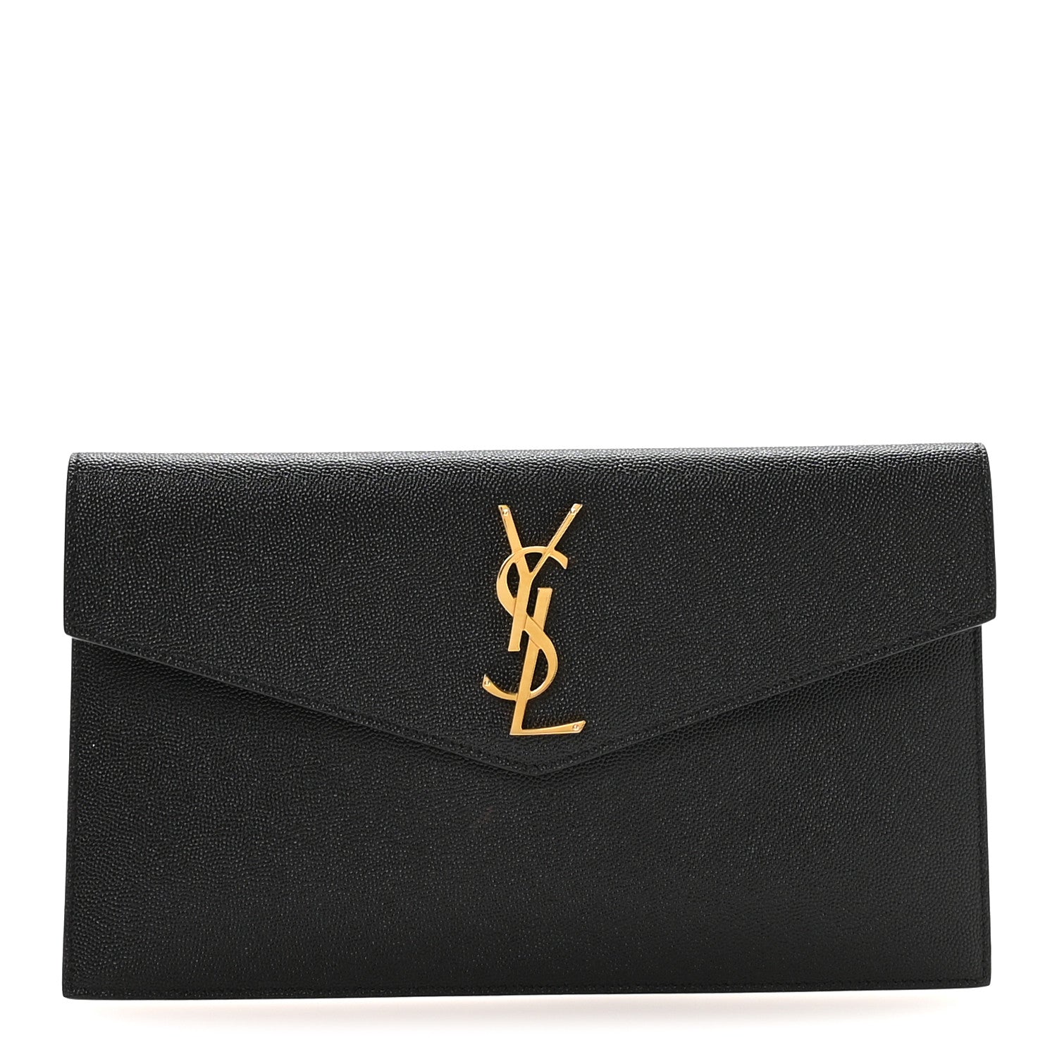 Saint Laurent Grain De Poudre Uptown Pouch Black 1 of 8