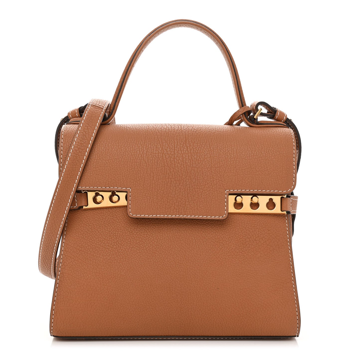 Crispy Calfskin Mini Tempete Satchel Vegetal