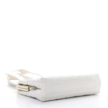 Chanel Caviar Quilted Kisslock Frame Bag White 4 of 18