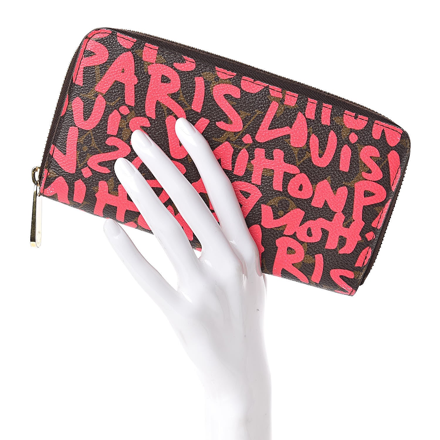 Louis Vuitton Monogram Graffiti Zippy Wallet Fuchsia 2 of 9