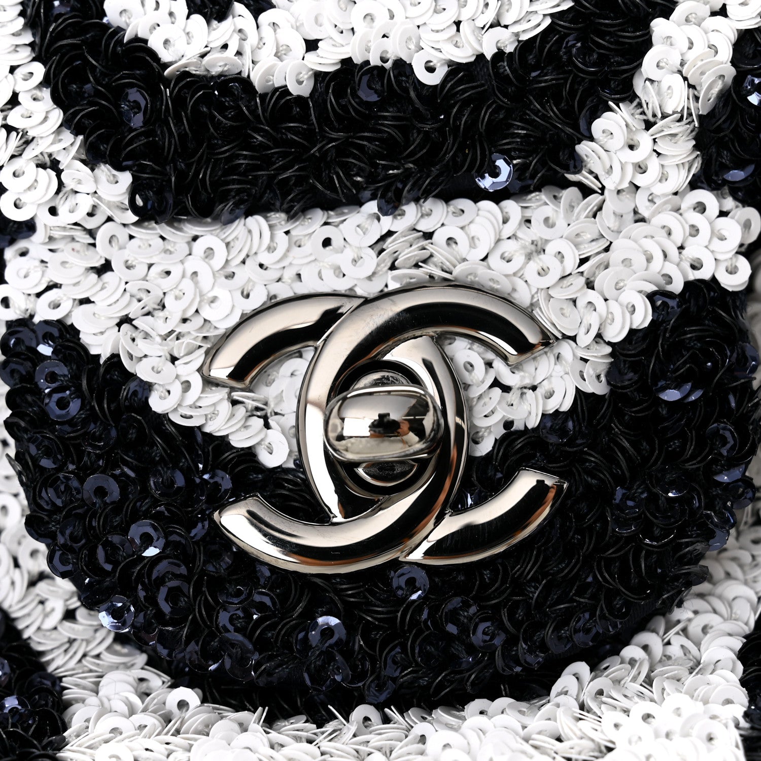 Chanel Sequin Medium Flap Blue Blue White 11 of 12