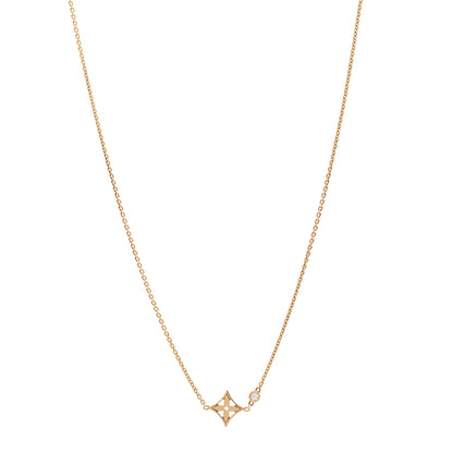 Louis Vuitton 18K Yellow Gold Diamond Idylle Blossom Pendant Necklace 1 of 4