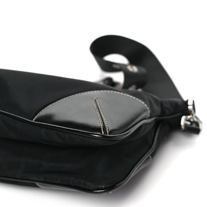 Prada Tessuto Light Nylon Soft Calf Shoulder Bag Black 8 of 9