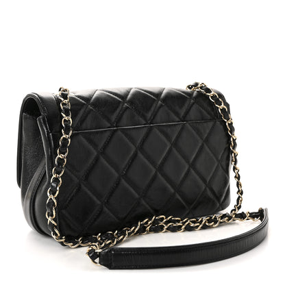 Chanel Crumpled Glazed Lambskin Quilted Small Flap Black 3 of 10