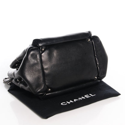 Chanel Lambskin Lax Accordion Hobo Black 4 of 7