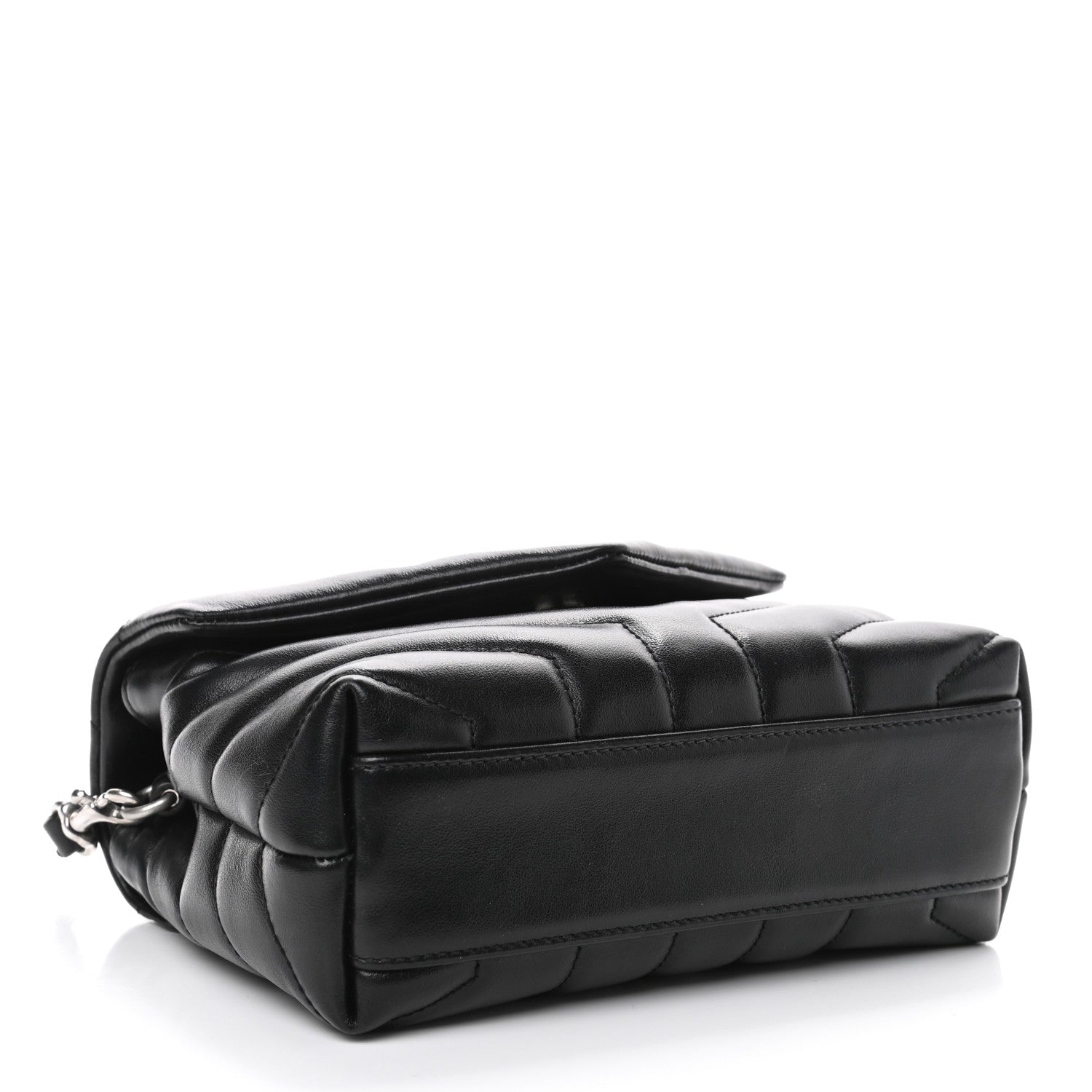Saint Laurent Calfskin Y Quilted Monogram Toy Loulou Crossbody Bag Black 3 of 4