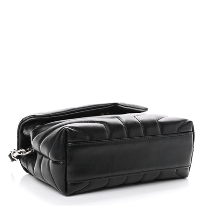 Saint Laurent Calfskin Y Quilted Monogram Toy Loulou Crossbody Bag Black 3 of 4