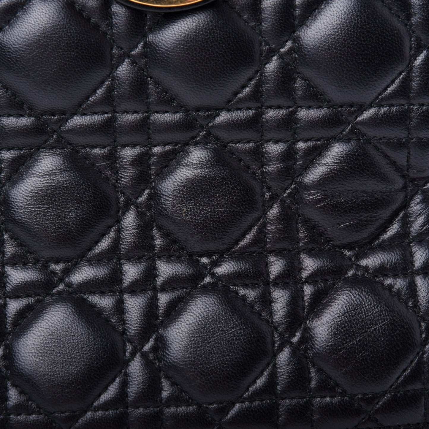 Lambskin Cannage Large Lady Dior Black