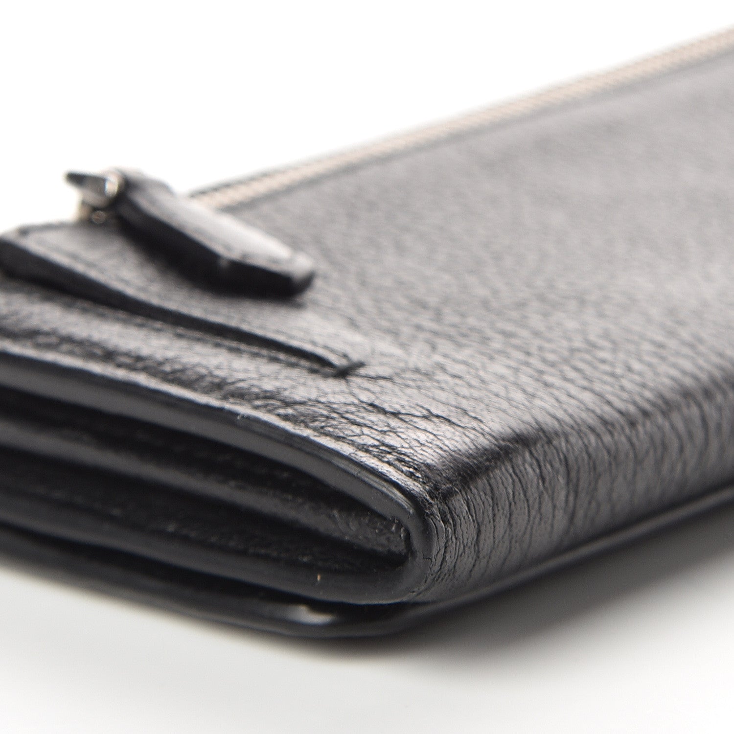 Prada Vitello Daino Continental Flap Wallet Black 5 of 11
