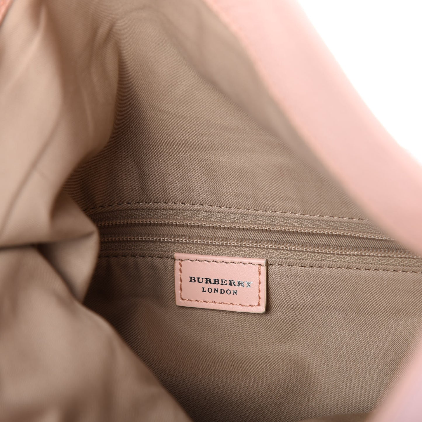 Grainy Calfskin House Check Horn Toggle Clutch Pink