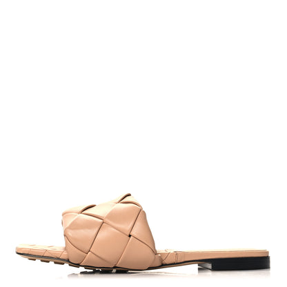 Bottega Veneta Nappa Maxi Intrecciato Lido Flat Sandals 39 Tan 1 of 8