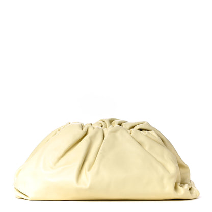 Bottega Veneta Smooth Butter Calf The Pouch Oversized Clutch Ice Cream 1 of 4
