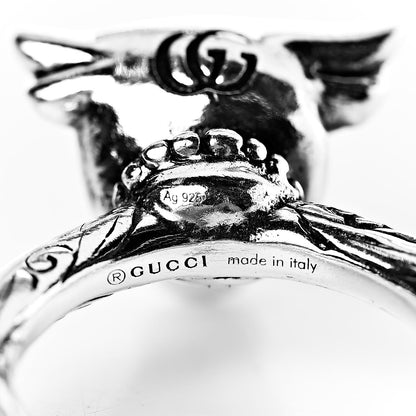 Gucci Sterling Silver Anger Forest Bull's Head Ring 50 5.5 5 of 5