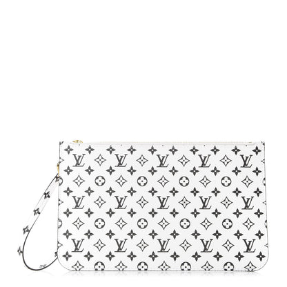 Louis Vuitton Monogram Giant Neverfull MM GM Pochette White 1 of 6