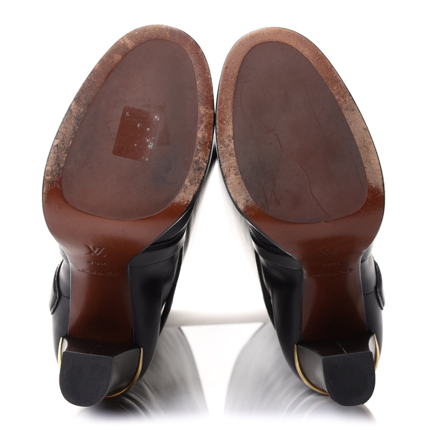 Calfskin Forefront High Boots 38 Black