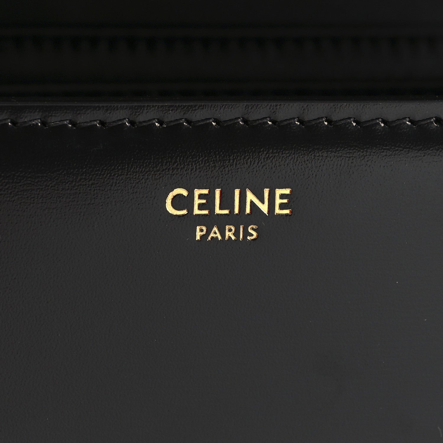 Celine Shiny Calfskin Medium Triomphe Black 6 of 12
