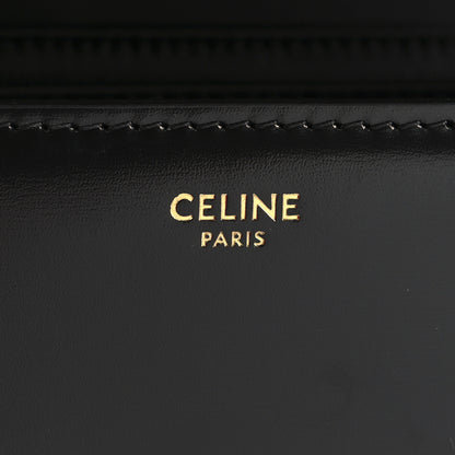Celine Shiny Calfskin Medium Triomphe Black 6 of 12