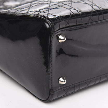 Christian Dior Patent Cannage Stitched Large Lady Dior Black 8 of 10