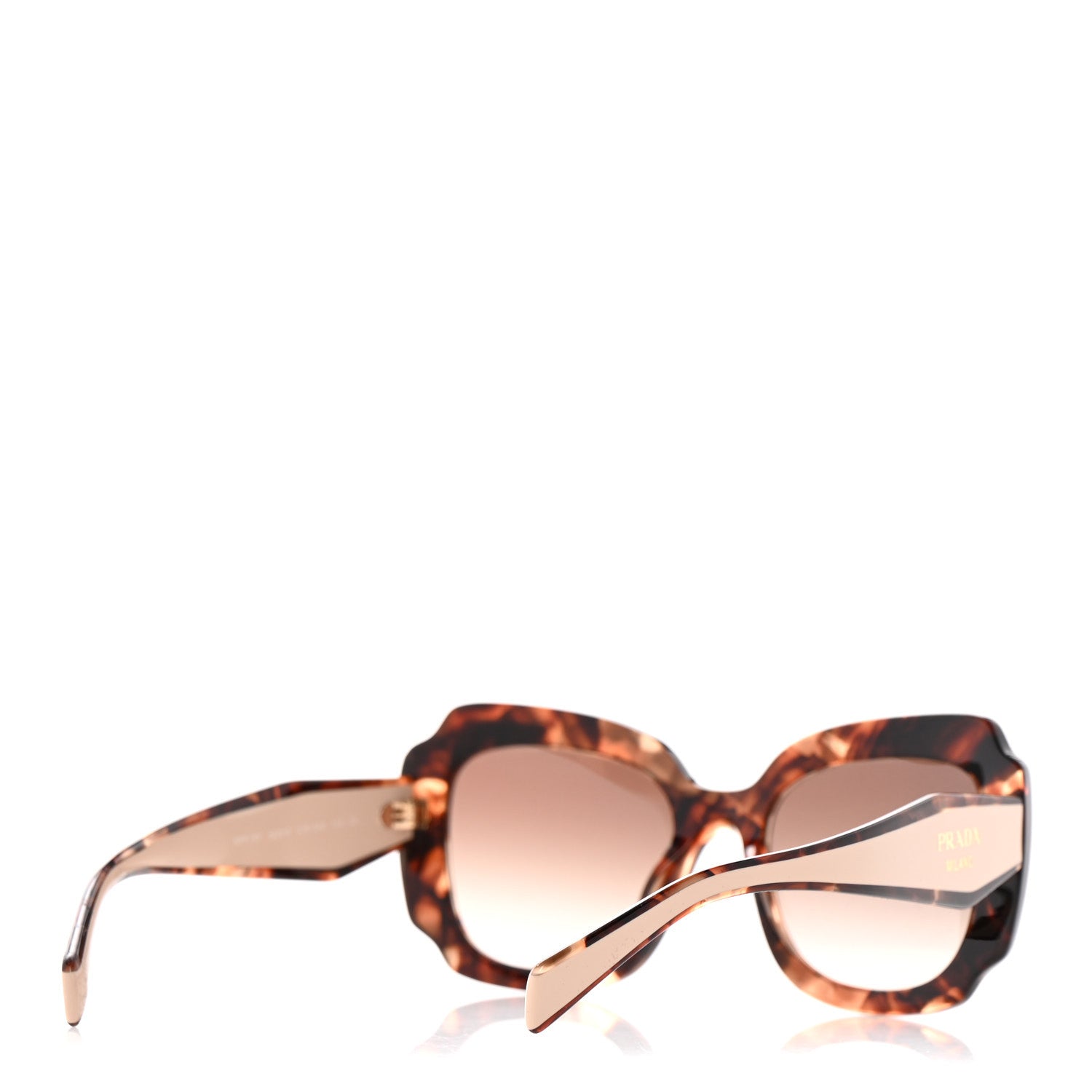 Prada Acetate Square Sunglasses SPR 16Y Havana Beige 4 of 8