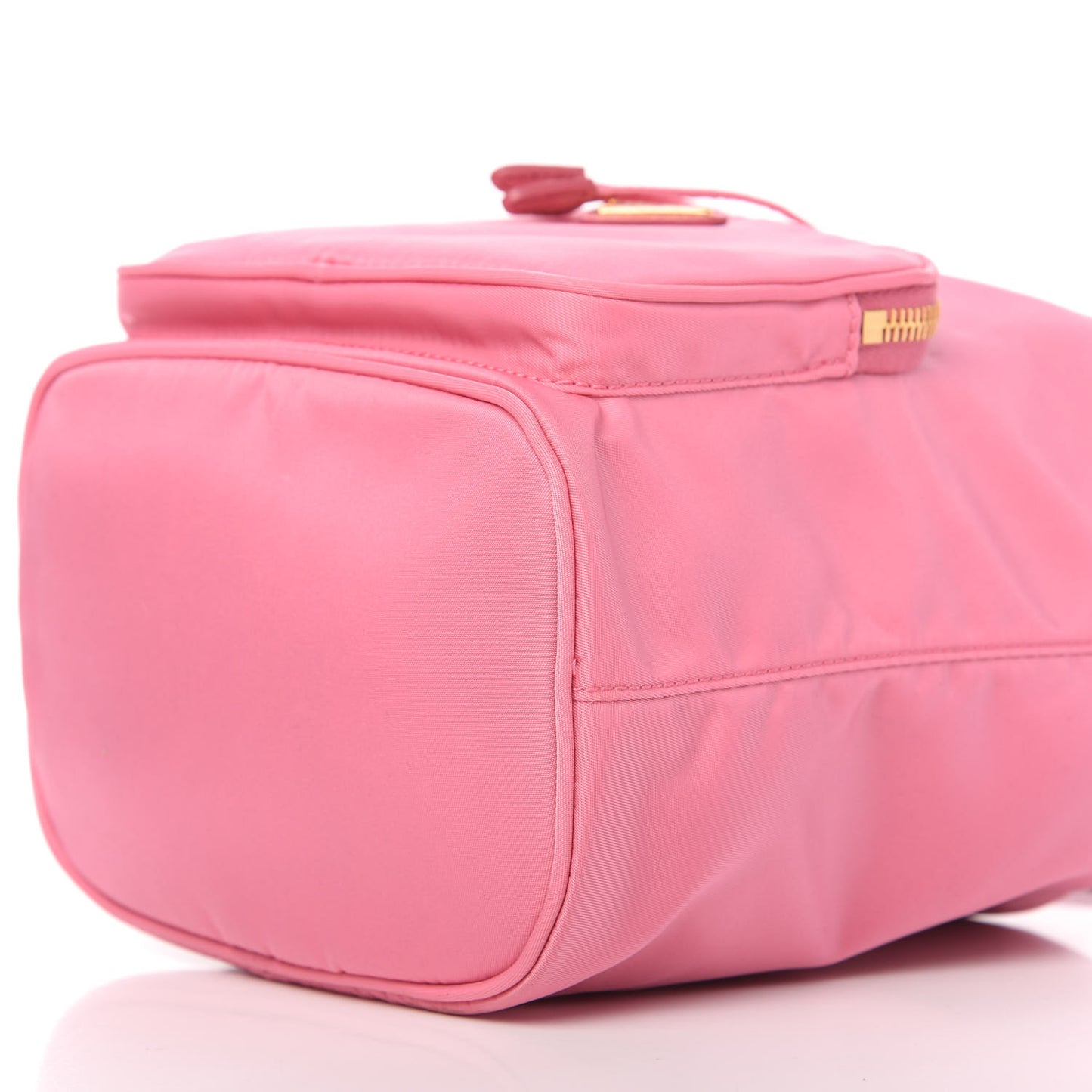 Saffiano Tessuto Nylon Mini Bucket Crossbody Bag Pink