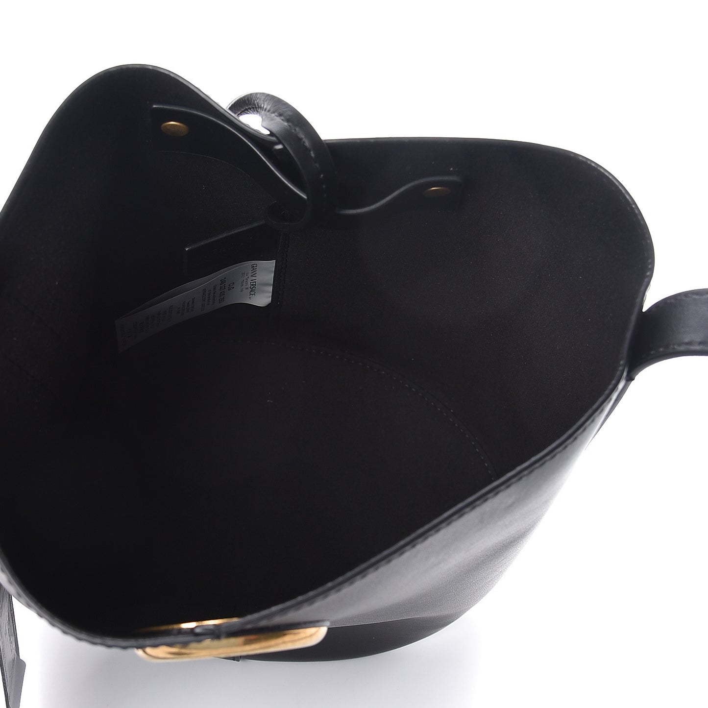 Calfskin Barocco Scarf Bucket Bag Black