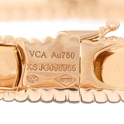 Van Cleef & Arpels 18K Rose Gold Perlee Signature Bangle Bracelet XS 3 of 4