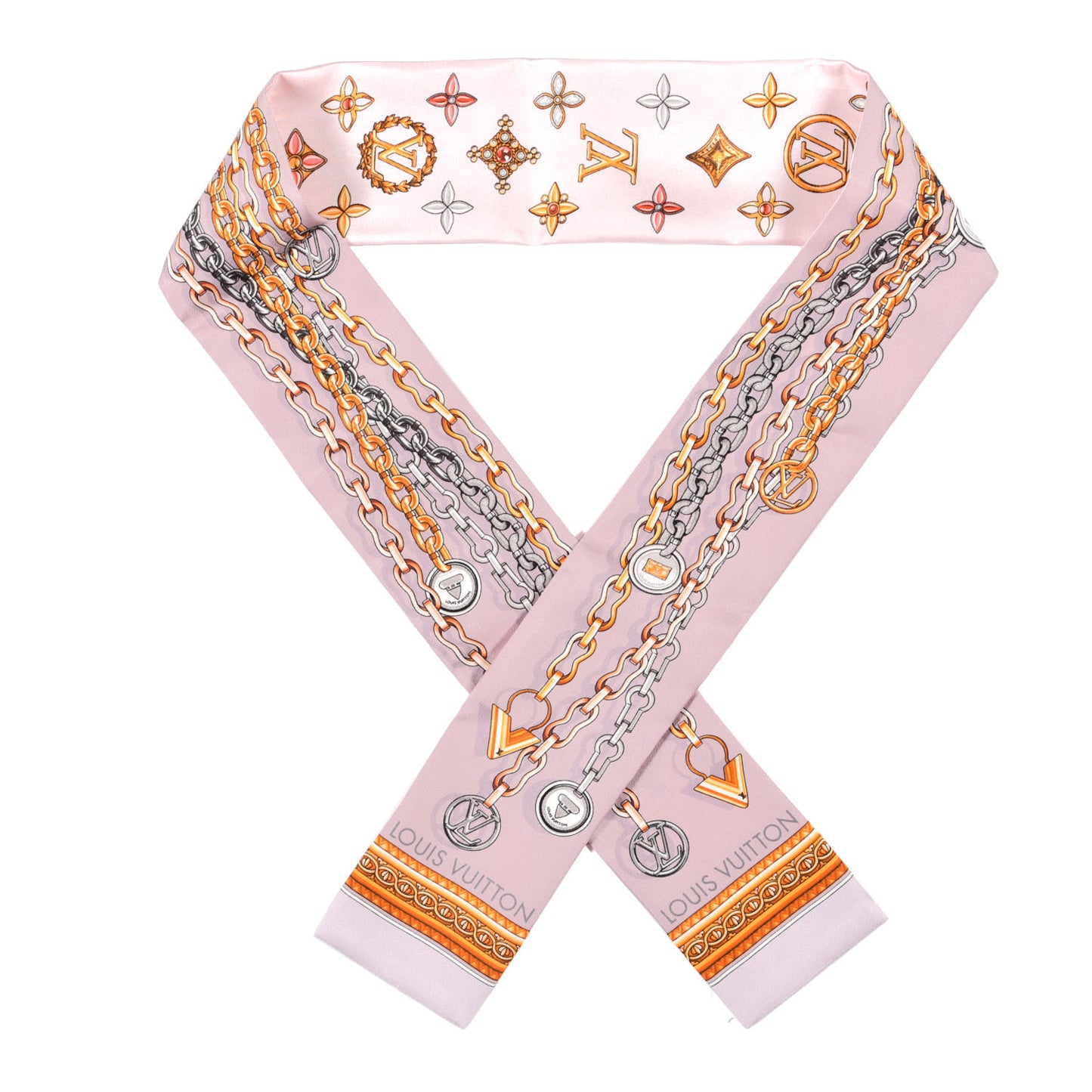 Silk Monogram Vendome Bandeau Gris