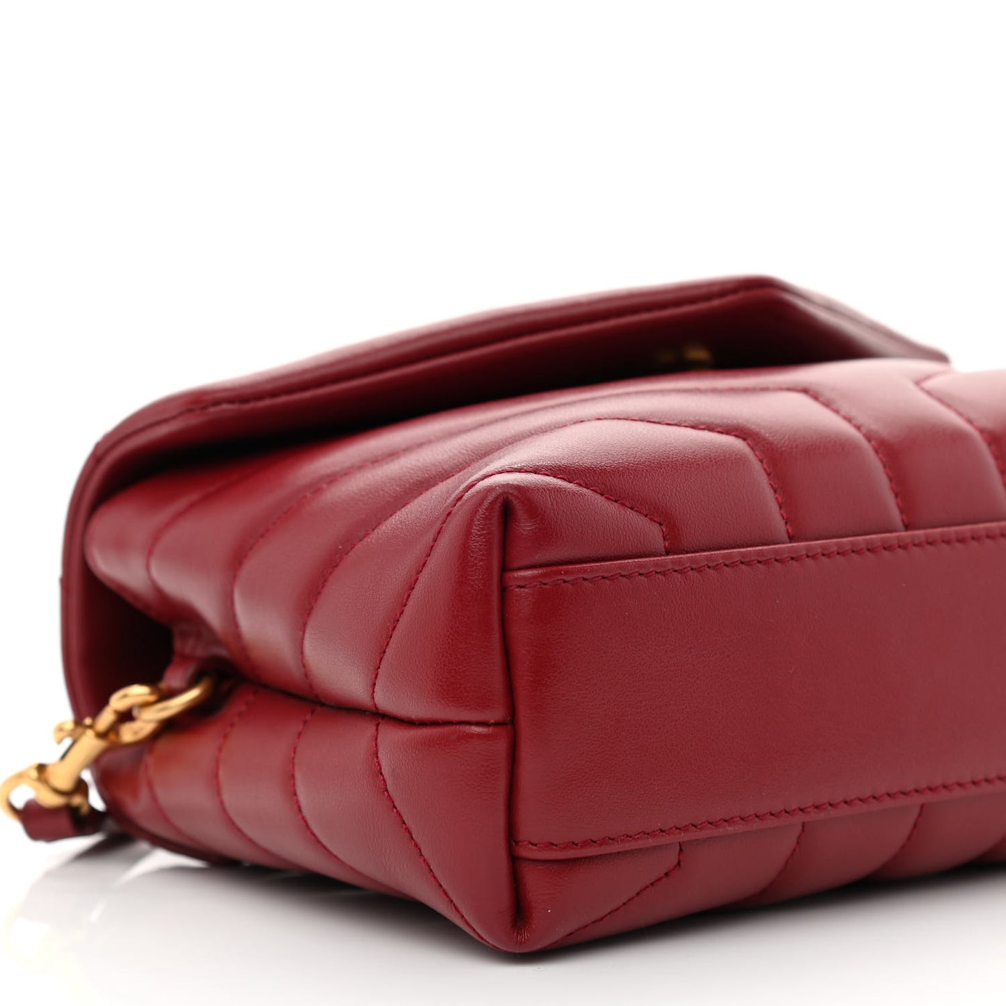 Calfskin Y Quilted Monogram Toy Loulou Crossbody Bag Opyum Red