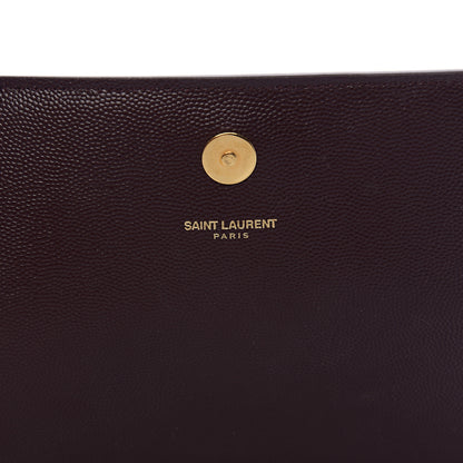 Saint Laurent Grain De Poudre Classic Monogram Cassandre Clutch Amaranto 5 of 7
