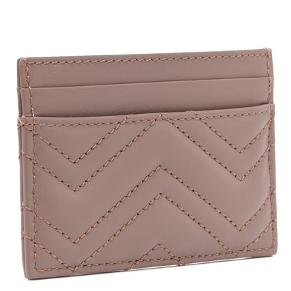 Gucci Calfskin Matelasse GG Marmont Card Holder Porcelain Rose 3 of 7