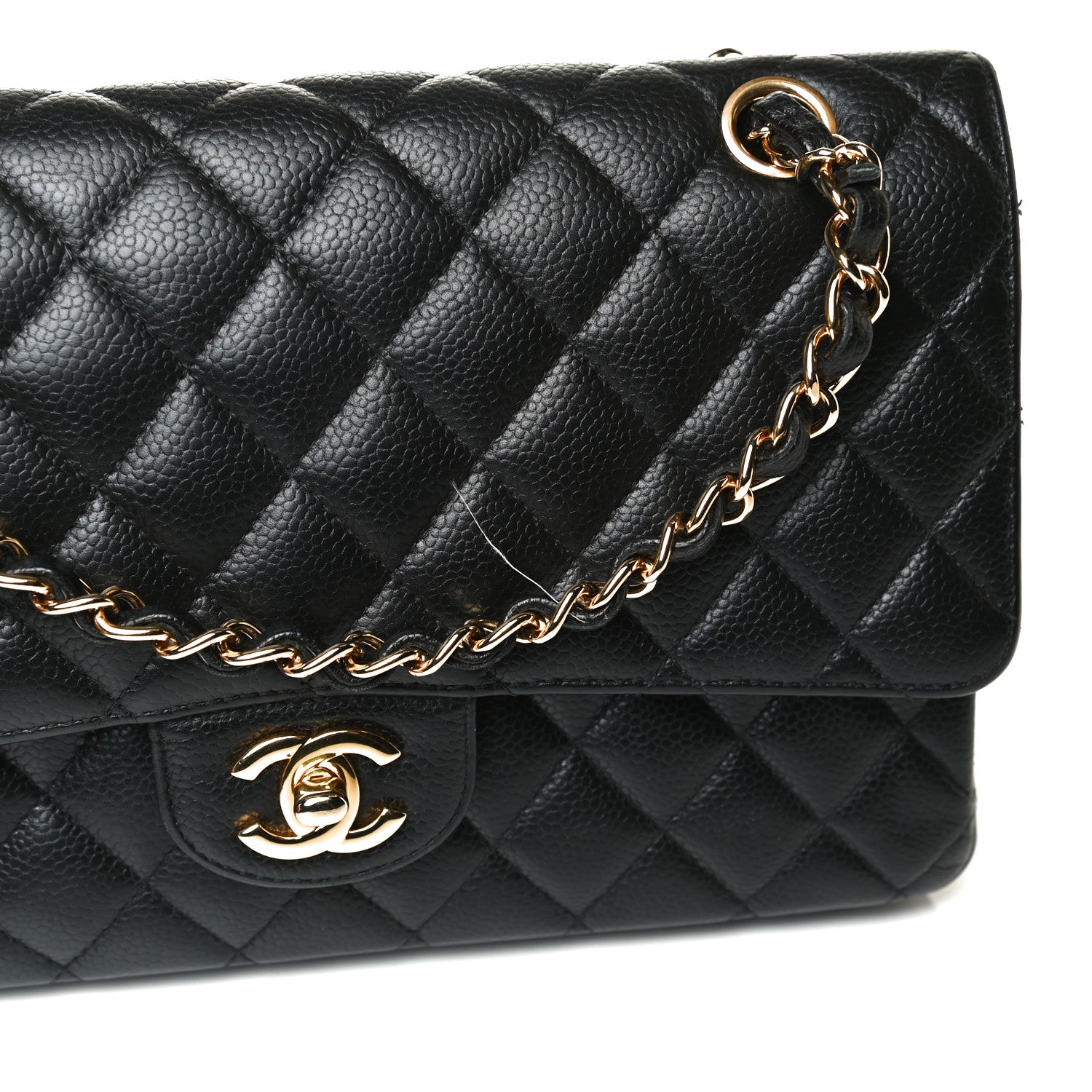 Chanel Caviar Quilted Medium Double Flap Black 30 of 39