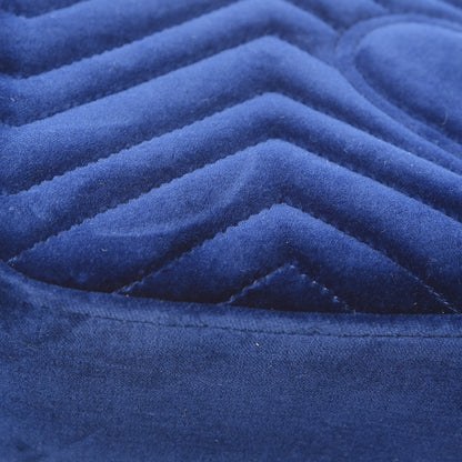 Gucci Velvet Matelasse Small GG Marmont Shoulder Bag Cobalt Blue 13 of 13