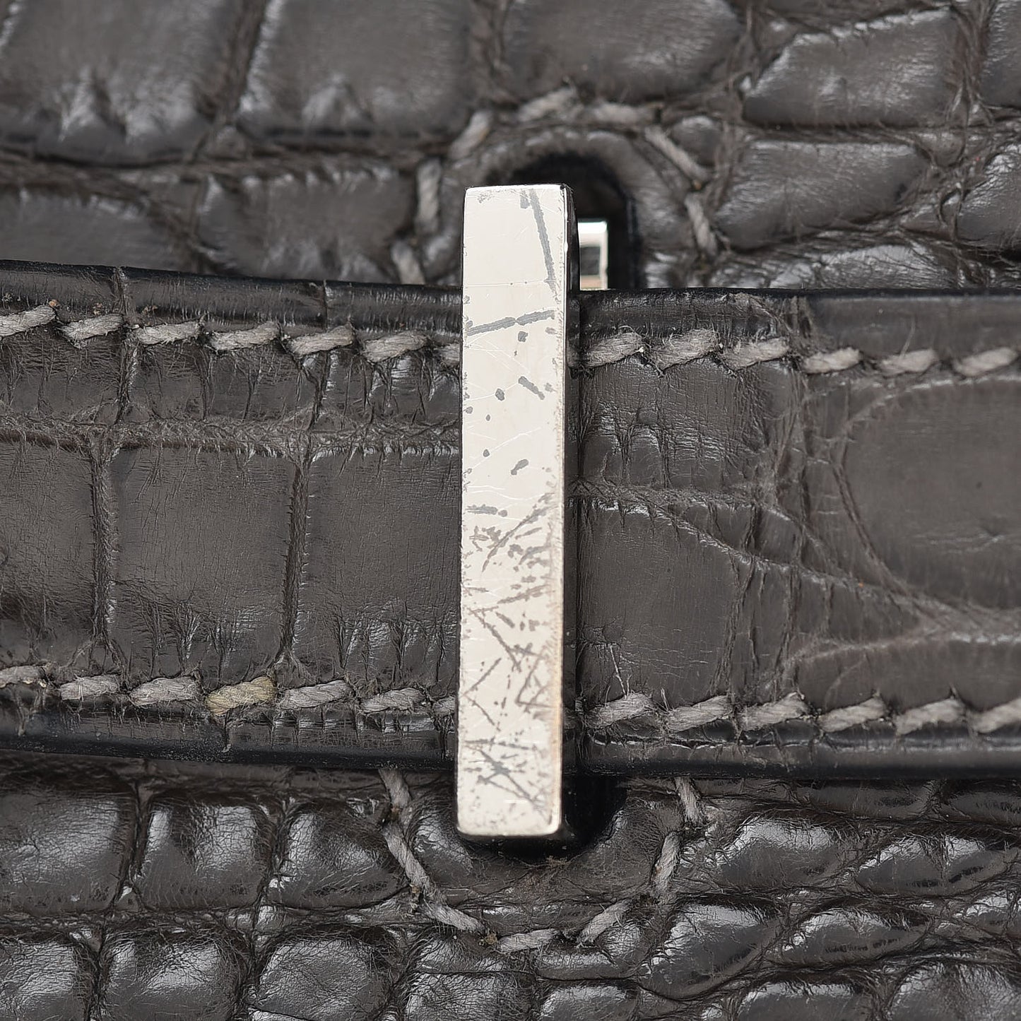 Matte Niloticus Crocodile Birkin 30 Gris Elephant
