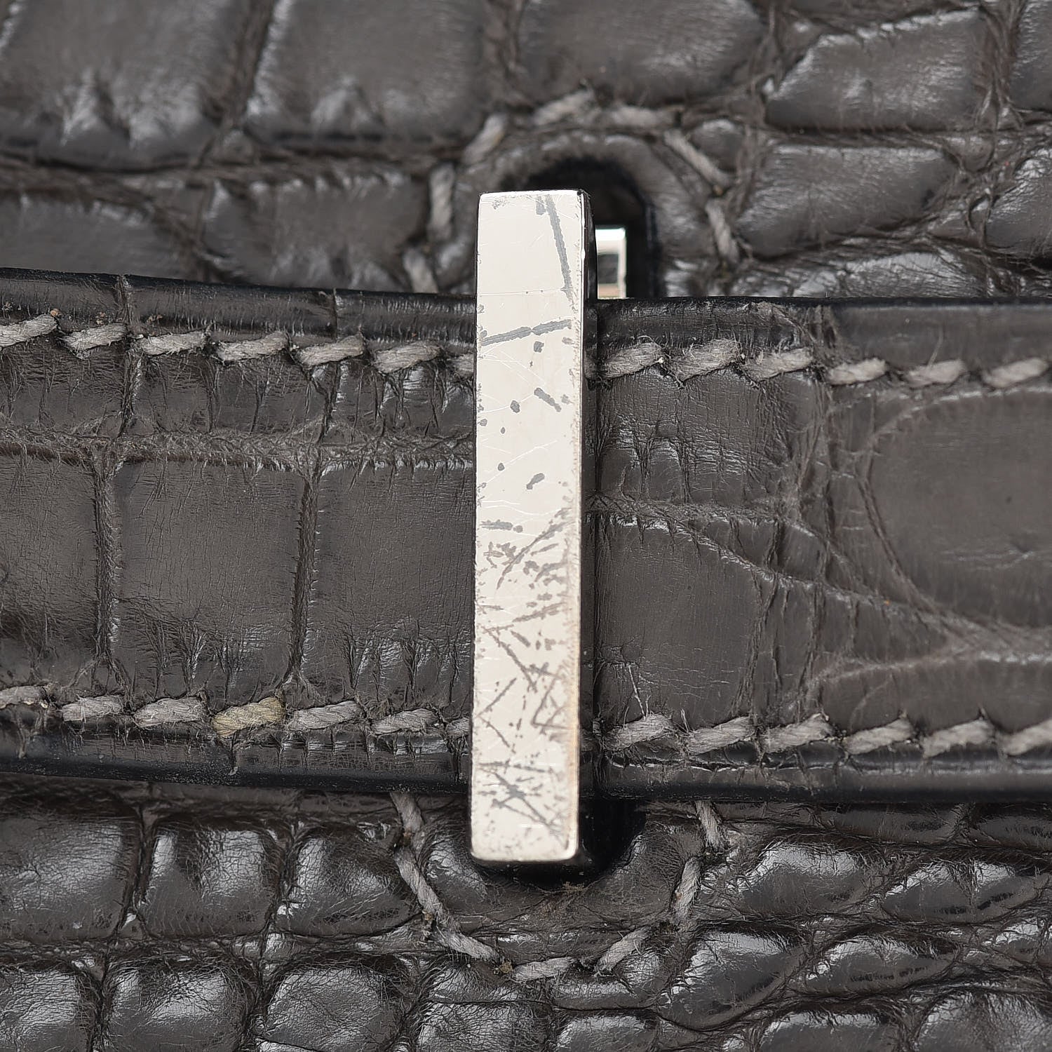 Hermes Matte Niloticus Crocodile Birkin 30 Gris Elephant 42 of 45