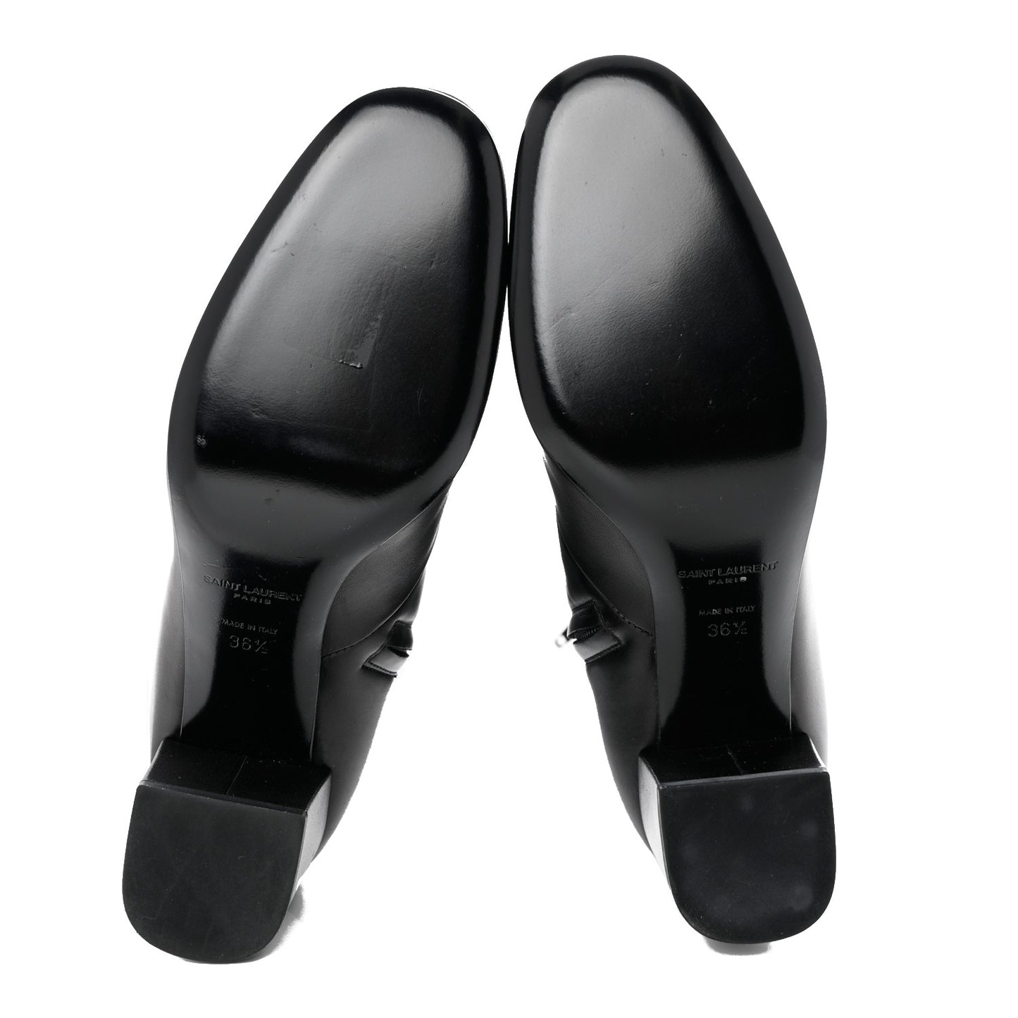 Calfskin Babies 70 Lace-Up Boots 36.5 Black
