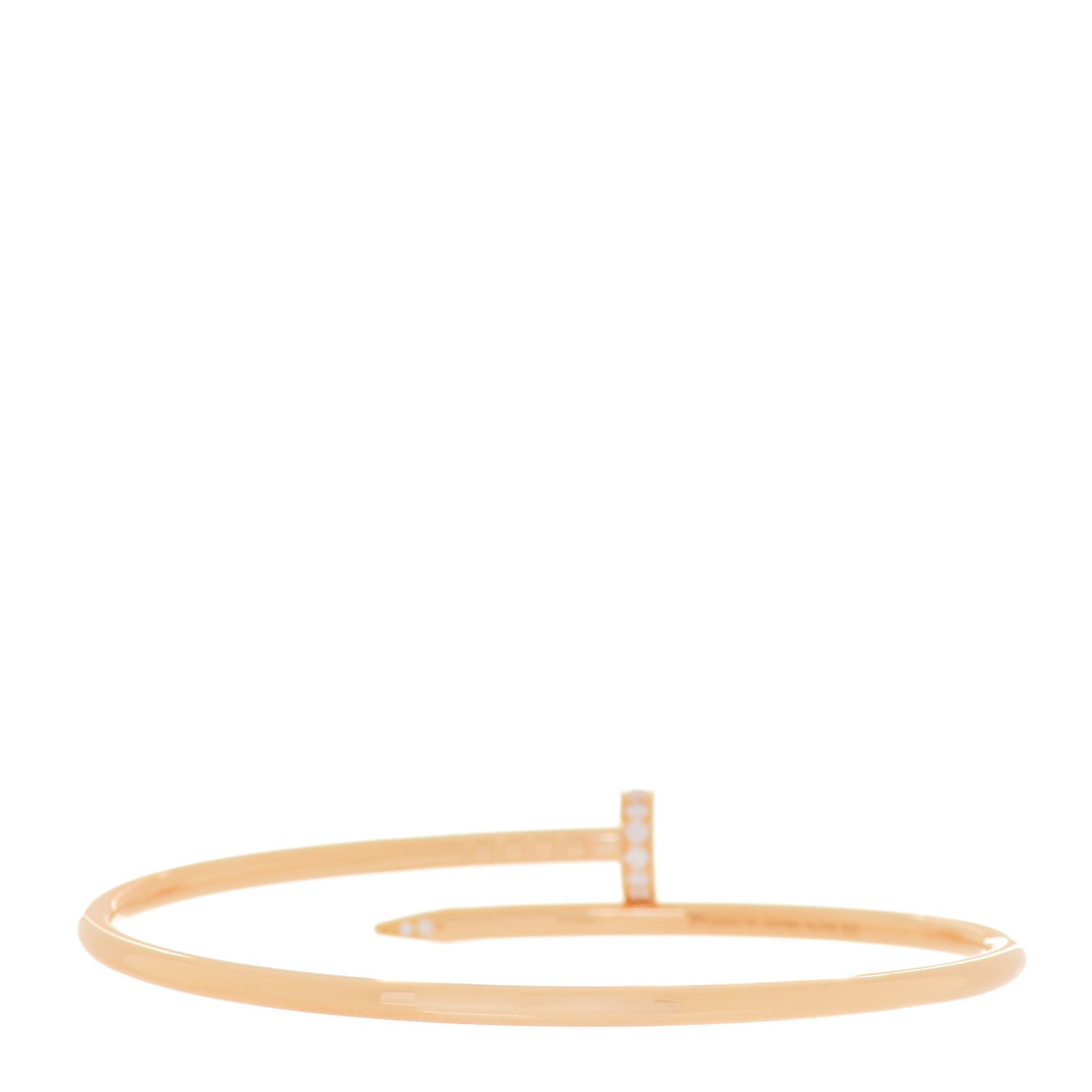 Cartier 18K Yellow Gold Diamond Small Juste Un Clou Bracelet 16 3 of 5