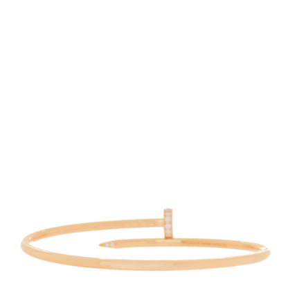 Cartier 18K Yellow Gold Diamond Small Juste Un Clou Bracelet 16 3 of 5