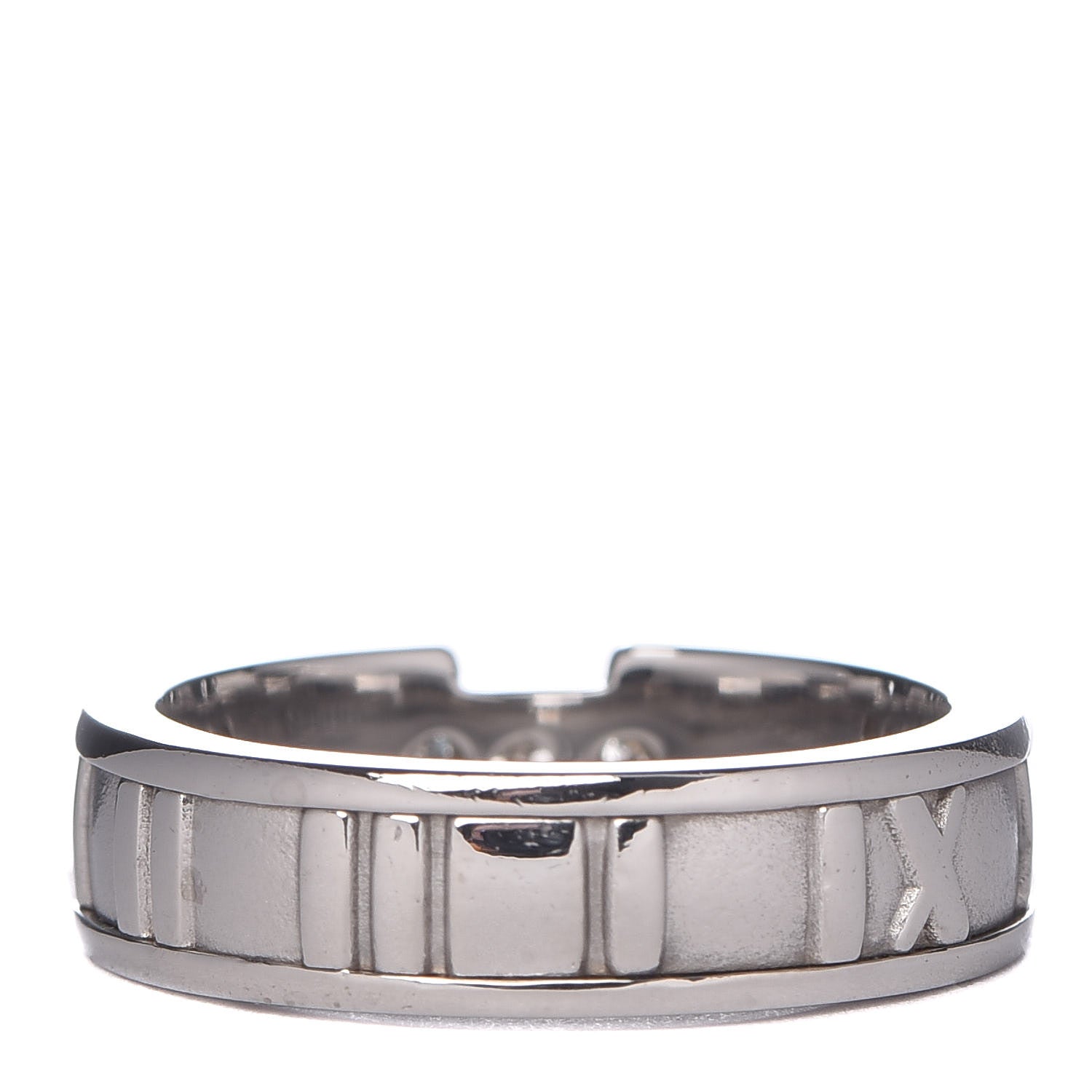 Tiffany 18K White Gold Diamond Atlas Ring 52 6 4 of 6