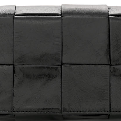 Bottega Veneta Paper Calfskin Maxi Intreccio The Belt Cassette Bag Black 8 of 10