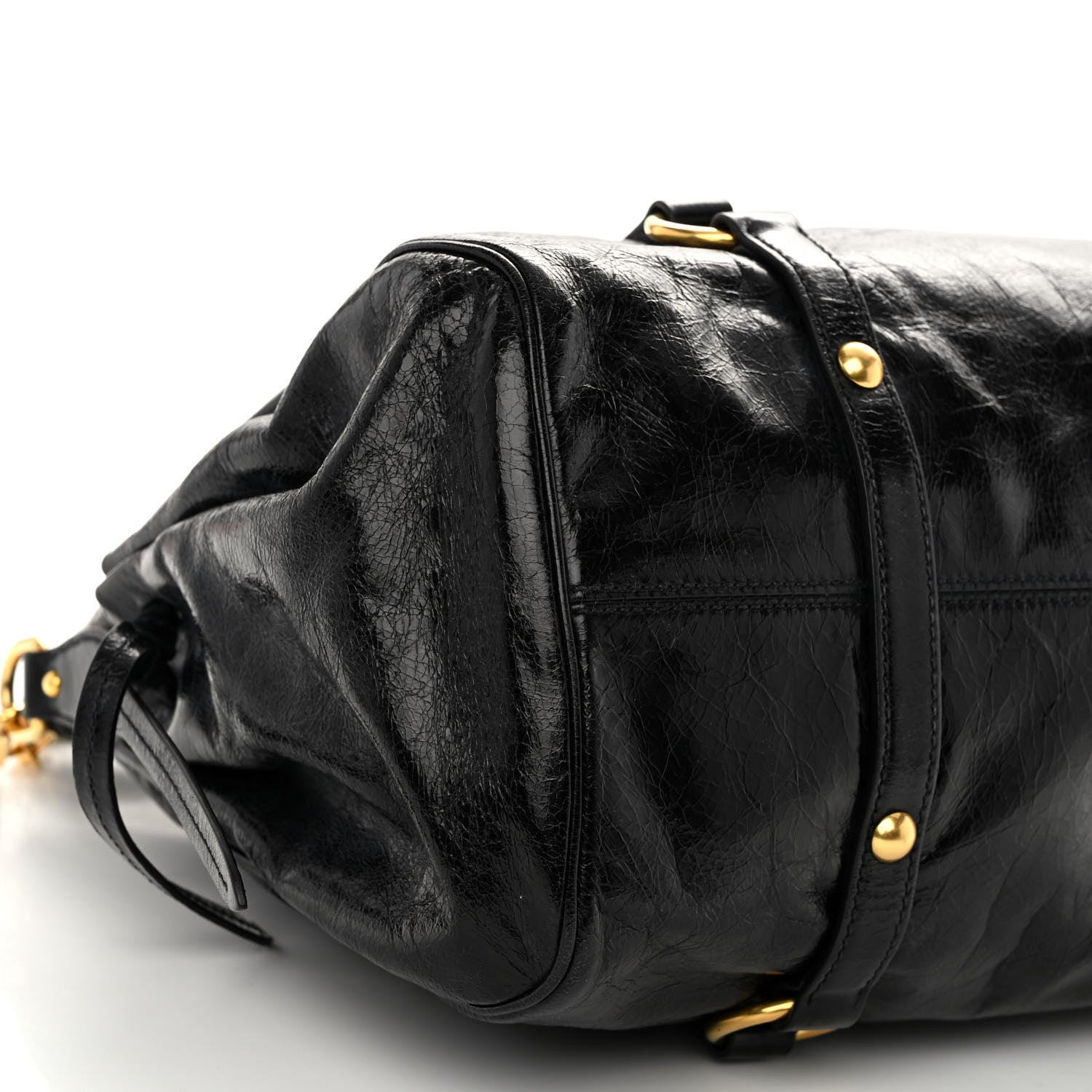 Miu Miu Vitello Lux Medium Bow Bag Black 8 of 9