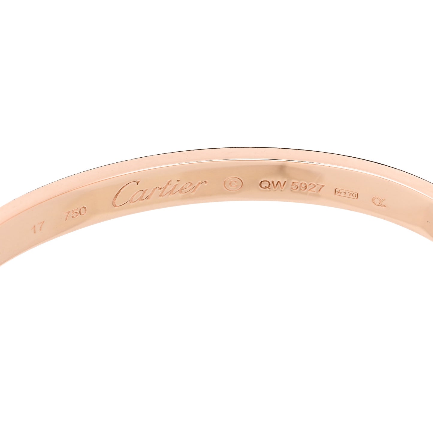 18K Pink Gold LOVE Bracelet 17