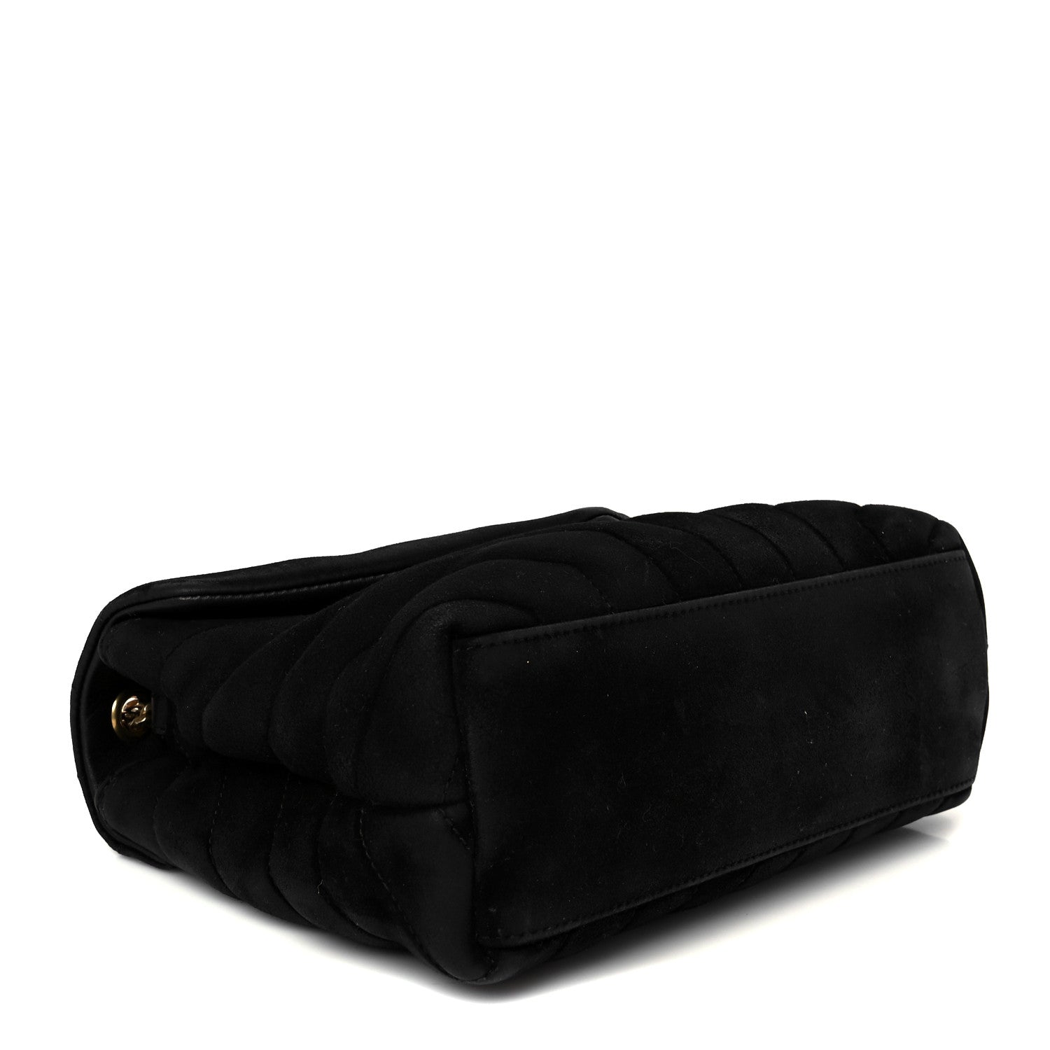 Saint Laurent Suede Calfskin Y Quilted Monogram Small Loulou Chain Satchel Black 4 of 14