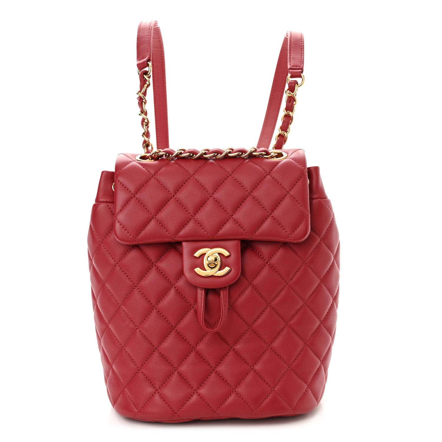 Chanel Calfskin Quilted Mini Urban Spirit Backpack Red 2 of 10