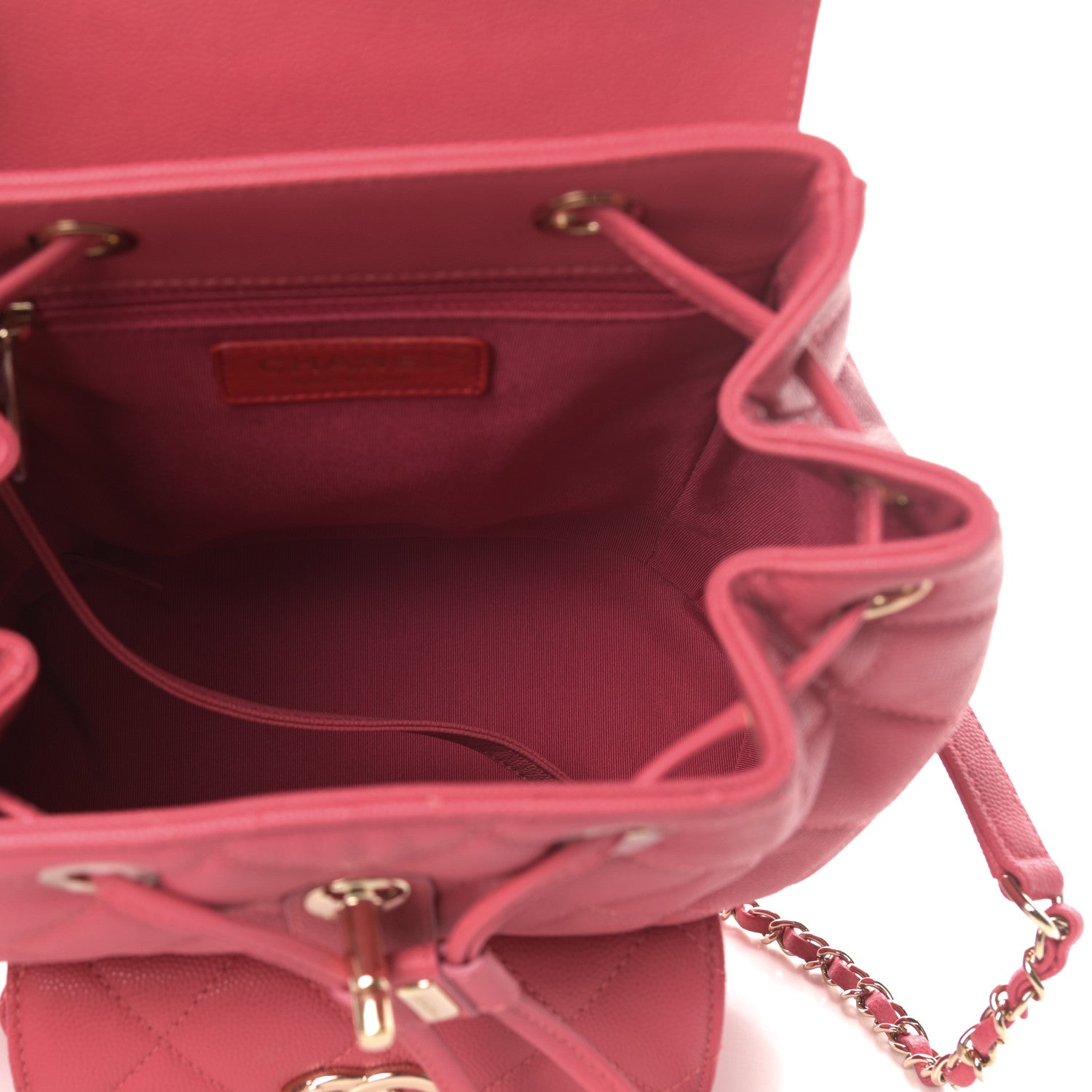 Chanel Caviar Quilted Backpack Bag Pink 5 of 13