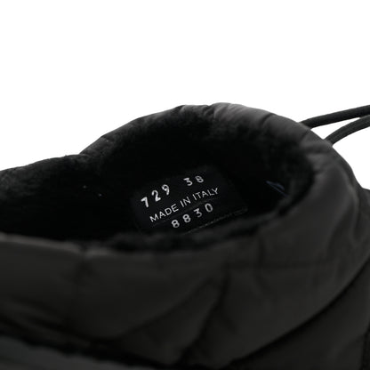 Prada Re-Nylon Piuma Triangle Logo Padded Drawcord Rush 20mm Slippers 38 Black 6 of 12