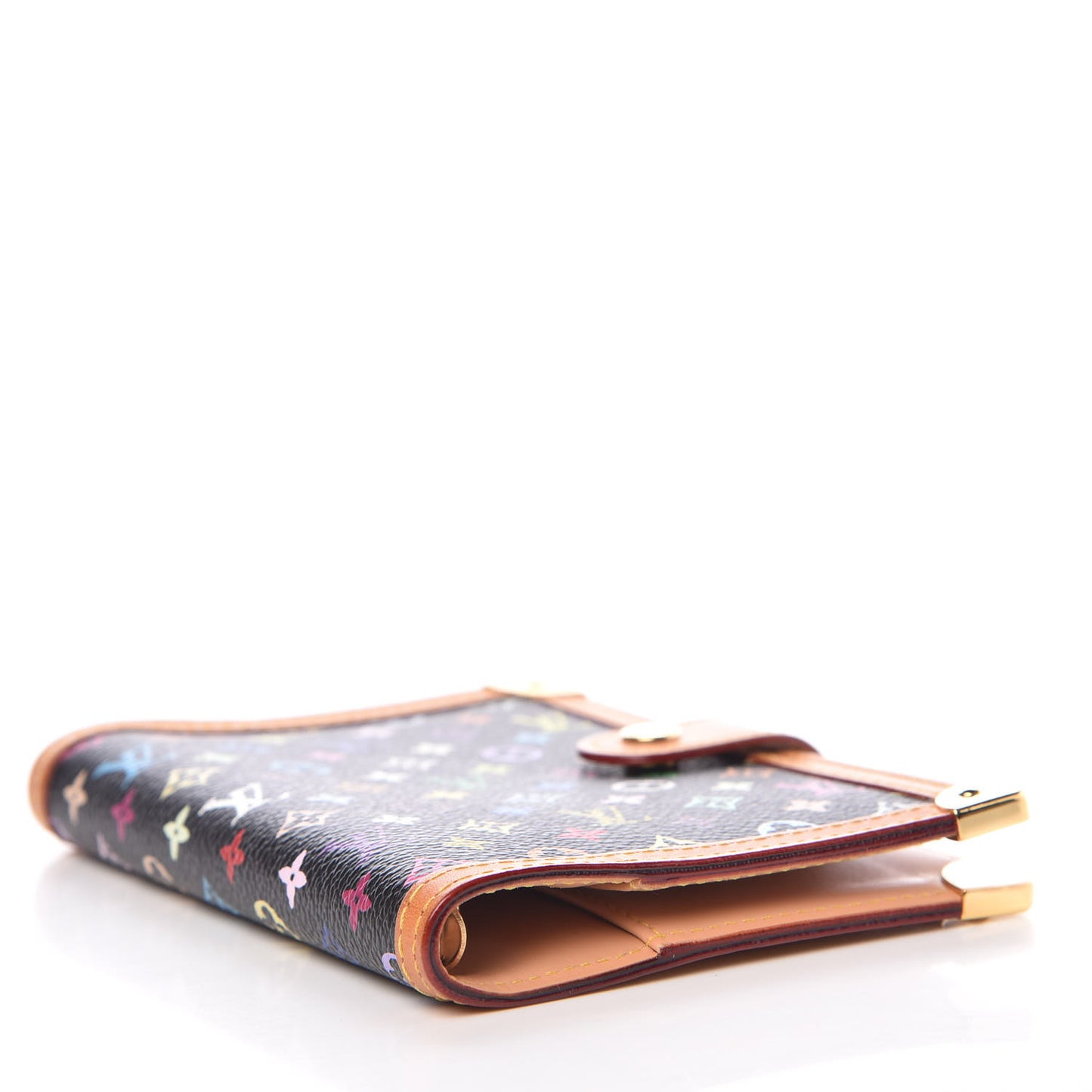 Monogram Multicolor Small Ring Agenda Cover Black