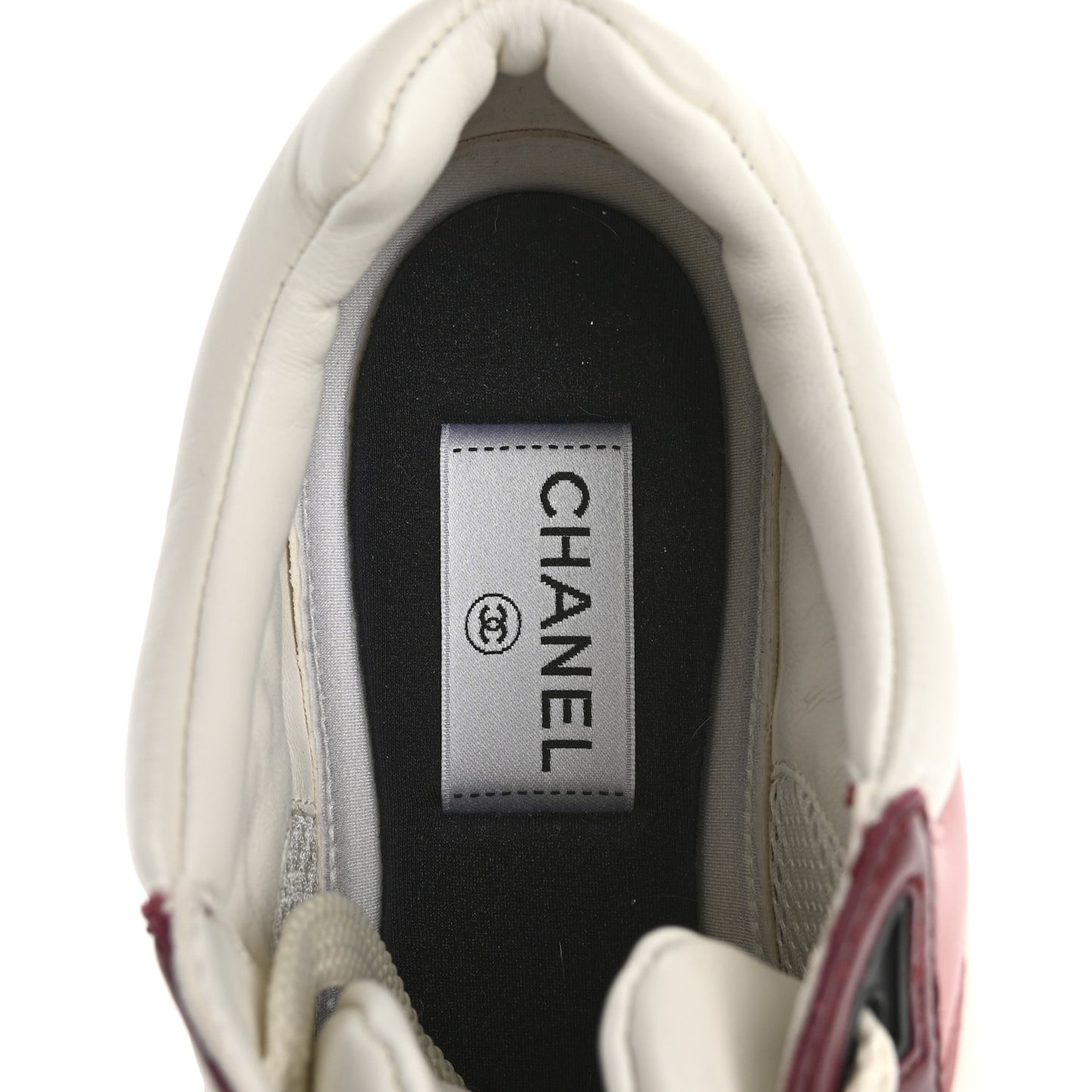 Calfskin CC Sneakers 38.5 Light Burgundy White Pink