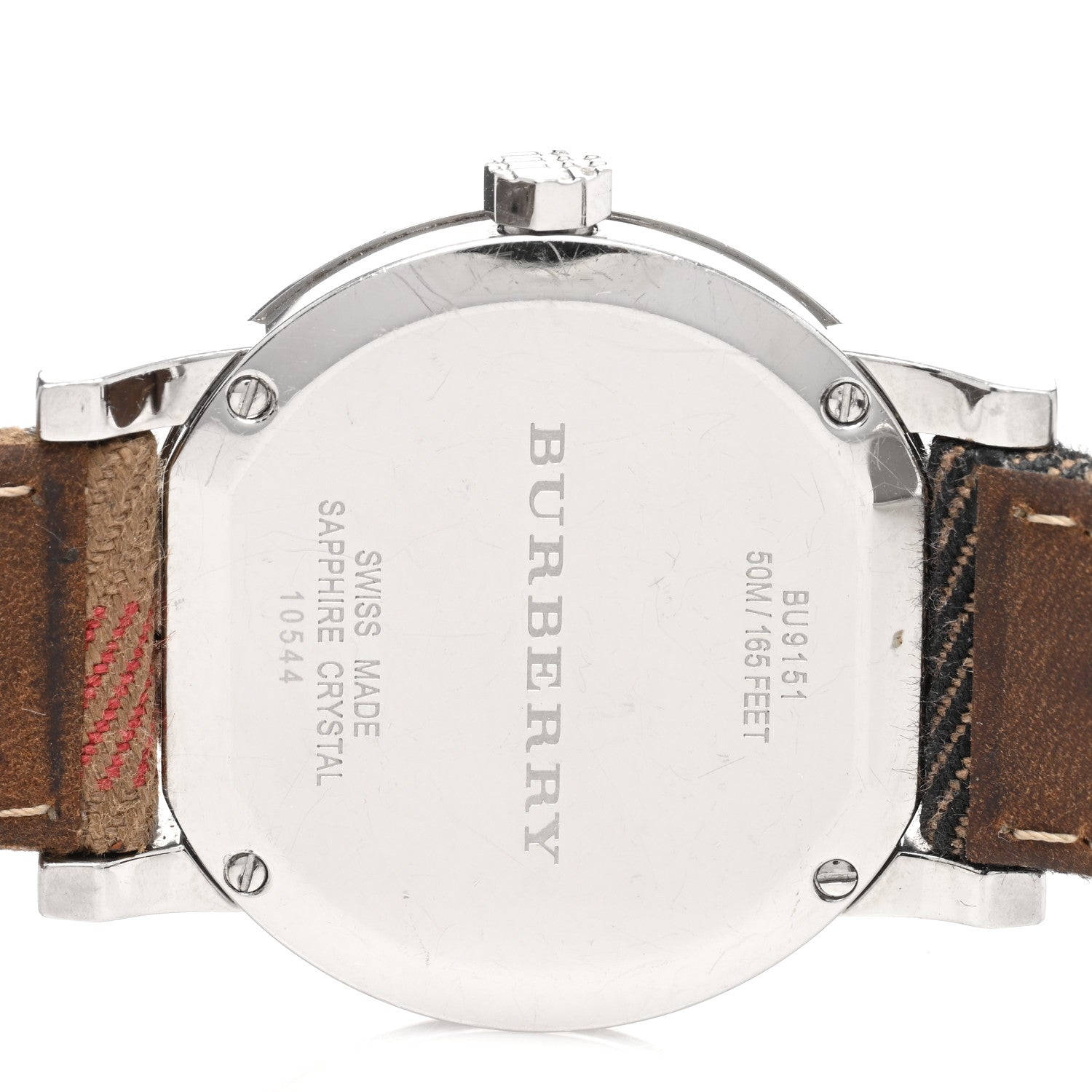 Burberry Stainless Steel Calfskin 34mm Heritage Nova Check Quartz Watch BU9151 4 of 4